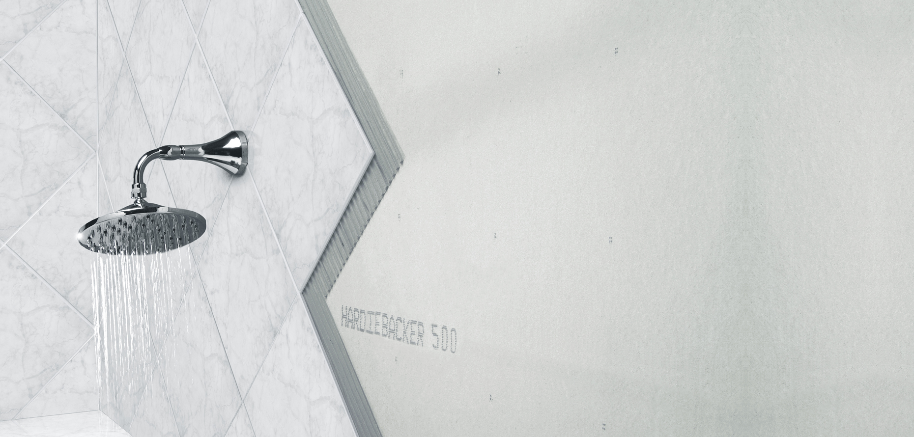 HardieBacker® Cement Board Close-up in Bathroom